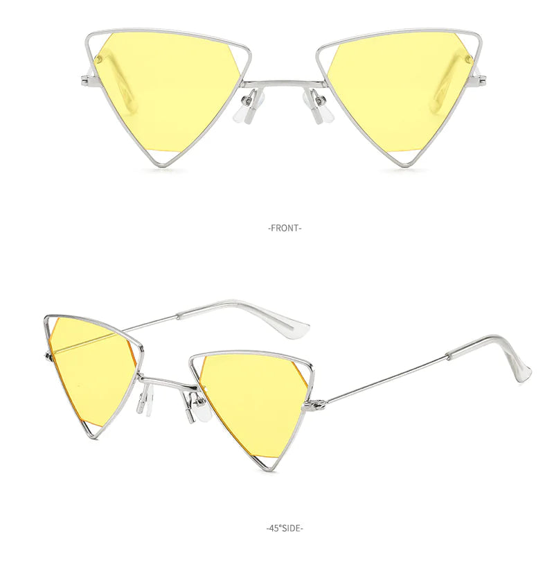 Triangle European Sunglasses with Metal Frame