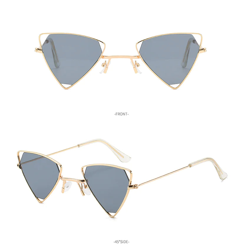 Triangle European Sunglasses with Metal Frame
