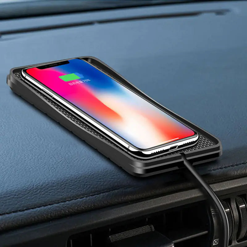 Car Wireless Charger with Anti-Slip Pad, 10W Fast Charge