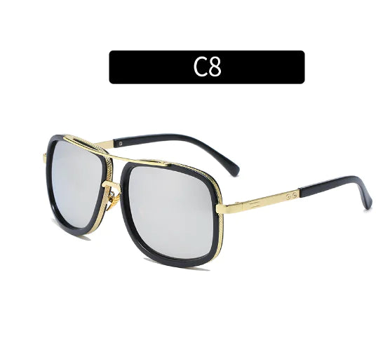 Oversized Metal Sunglasses 6002 Style