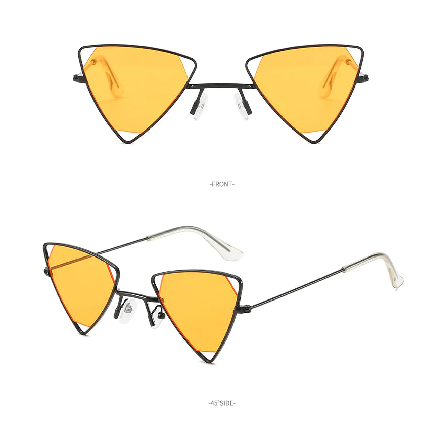 Triangle European Sunglasses with Metal Frame