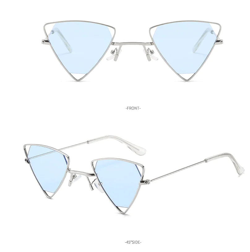 Triangle European Sunglasses with Metal Frame