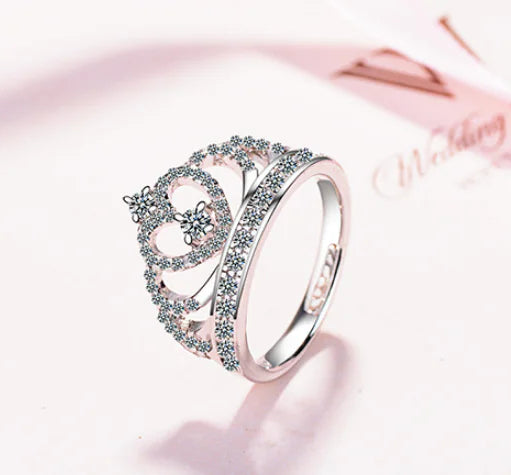 Crown Ring with Diamond Accents Jewelry