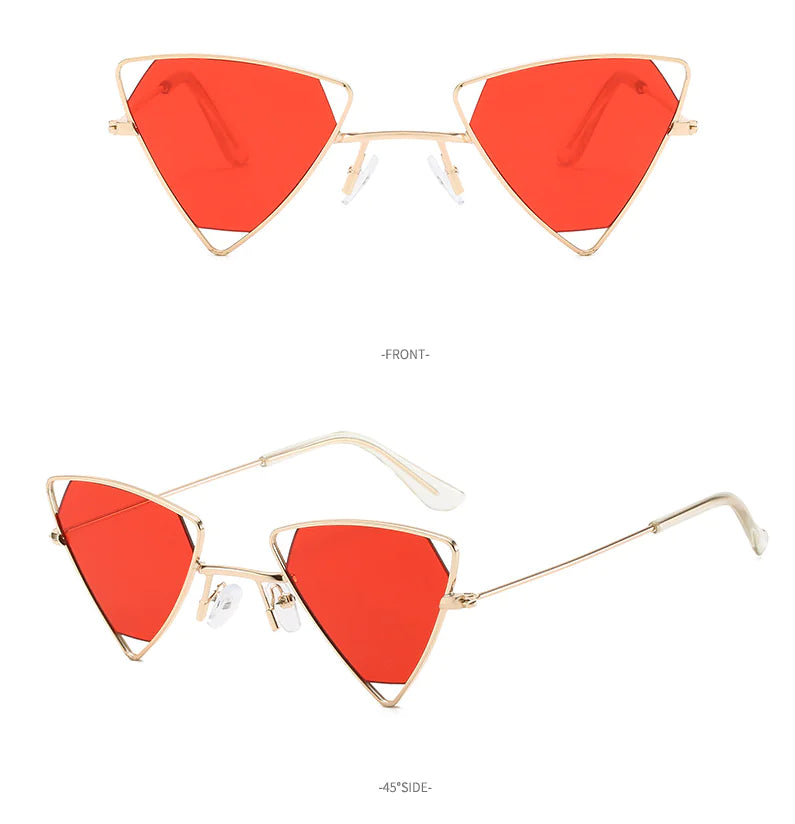 Triangle European Sunglasses with Metal Frame