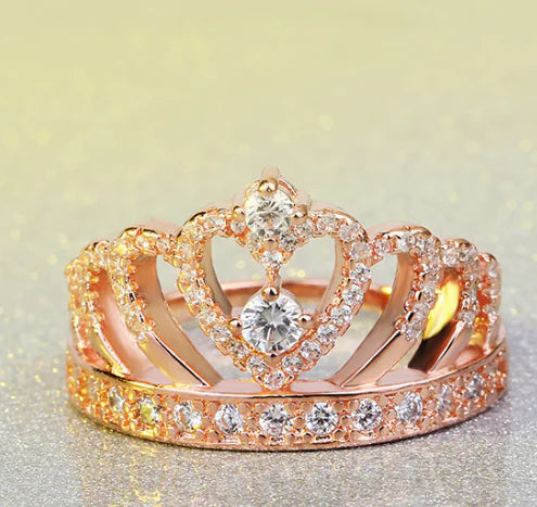 Crown Ring with Diamond Accents Jewelry