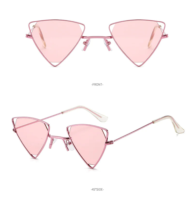 Triangle European Sunglasses with Metal Frame
