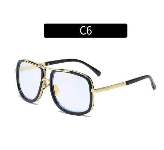 Oversized Metal Sunglasses 6002 Style