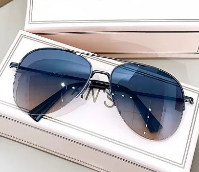 Sunglasses with Semi-Framed Edge Design