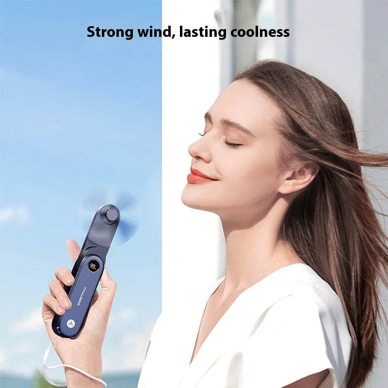 Mini USB Folding Handheld Fan – Portable Rechargeable Outdoor Fan