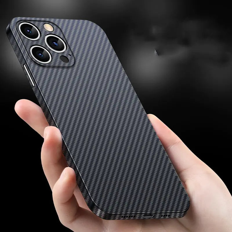 All iPhone Pro Max Carbon Fiber Pattern Ultra-Thin Case
