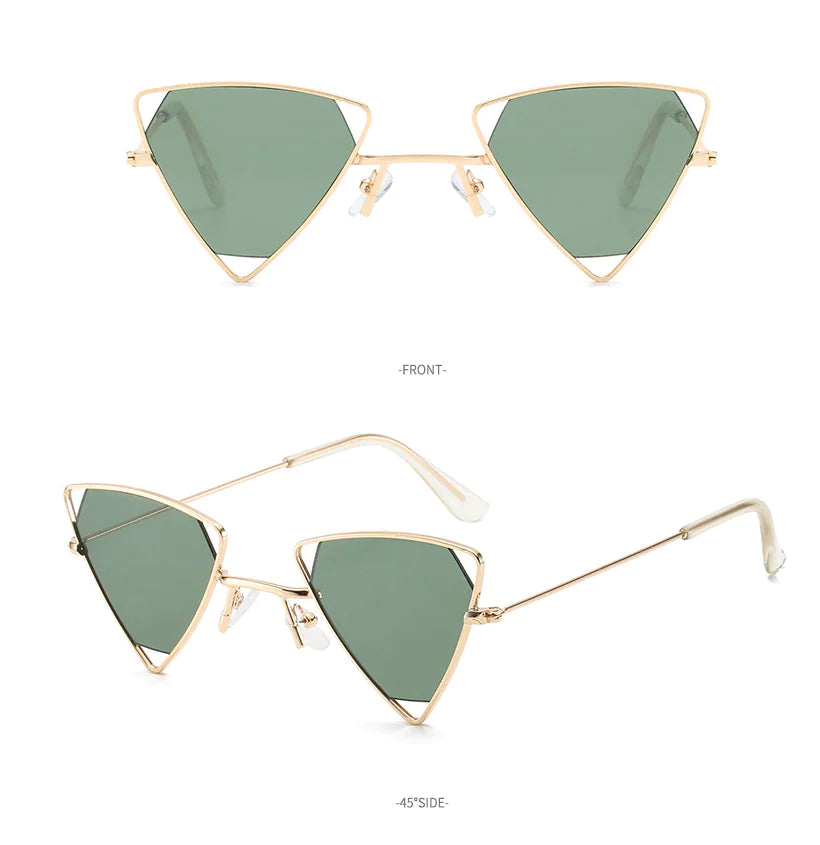 Triangle European Sunglasses with Metal Frame