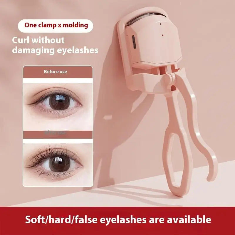 Heated Eyelash Curler Electric Eye Lash Curler Quick Natural Curling For Long Lasting With Sensing Heating Silicone Pad