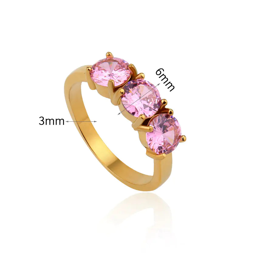 High-Grade Zircon Titanium Steel Plated Ring