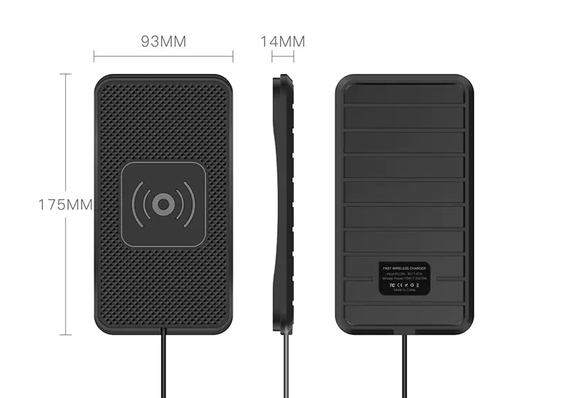 Car Wireless Charger with Anti-Slip Pad, 10W Fast Charge