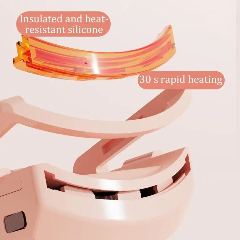 Heated Eyelash Curler Electric Eye Lash Curler Quick Natural Curling For Long Lasting With Sensing Heating Silicone Pad