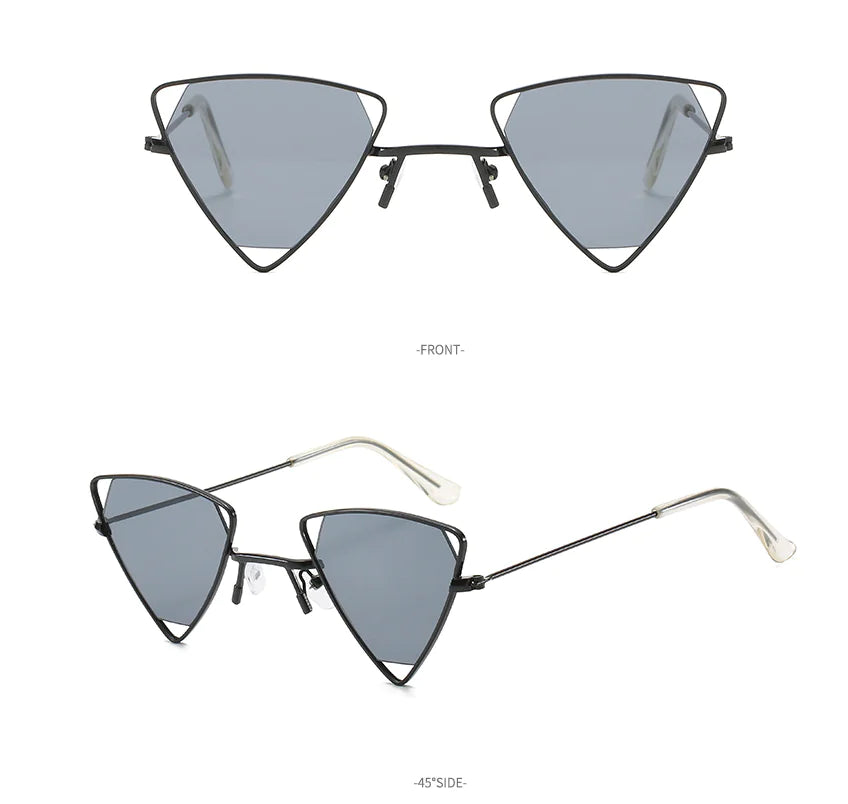 Triangle European Sunglasses with Metal Frame