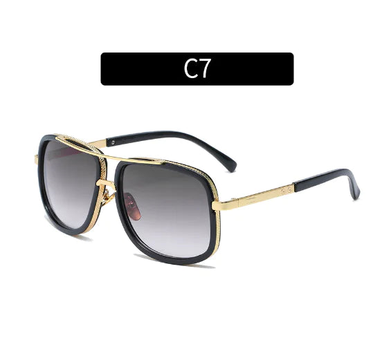 Oversized Metal Sunglasses 6002 Style