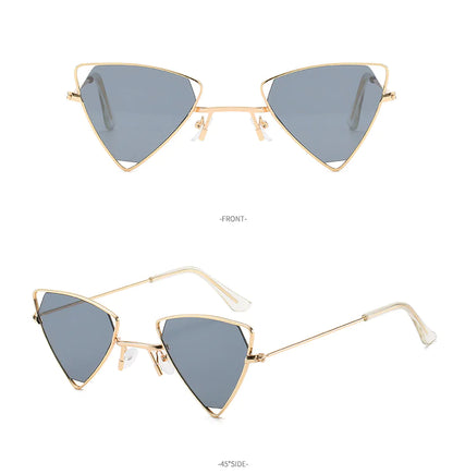 Triangle European Sunglasses with Metal Frame