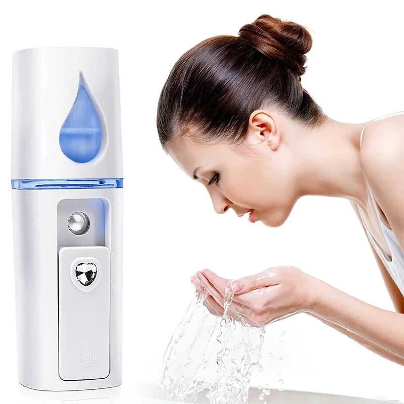 20ml Portable Nano Facial Sprayer - USB Rechargeable Handheld Face Steamer & Air Humidifier for On-The-Go Hydrating Skin Care
