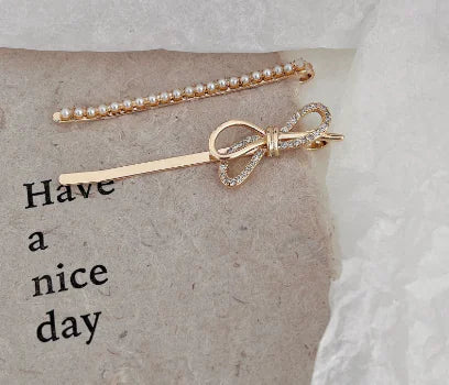 Elegant Pearl Star Hair Clips - Korean Hair Accessories