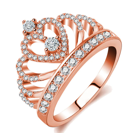 Crown Ring with Diamond Accents Jewelry