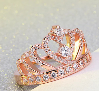 Crown Ring with Diamond Accents Jewelry