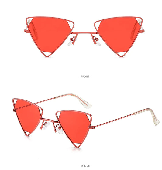 Triangle European Sunglasses with Metal Frame