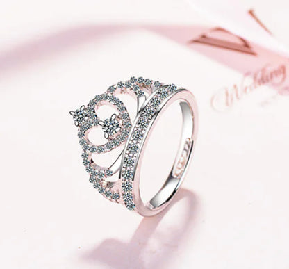 Crown Ring with Diamond Accents Jewelry