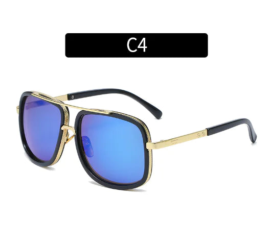 Oversized Metal Sunglasses 6002 Style