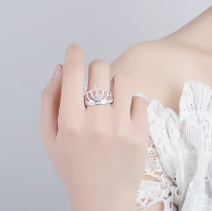Crown Ring with Diamond Accents Jewelry