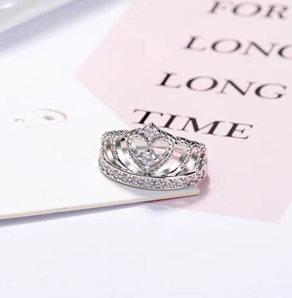 Crown Ring with Diamond Accents Jewelry