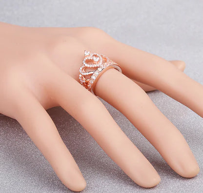 Crown Ring with Diamond Accents Jewelry
