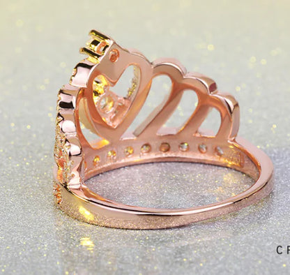 Crown Ring with Diamond Accents Jewelry
