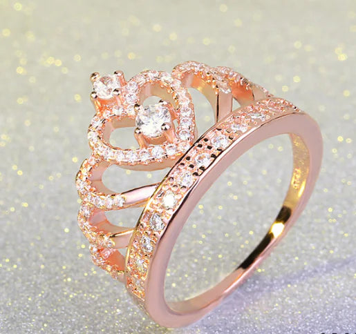 Crown Ring with Diamond Accents Jewelry