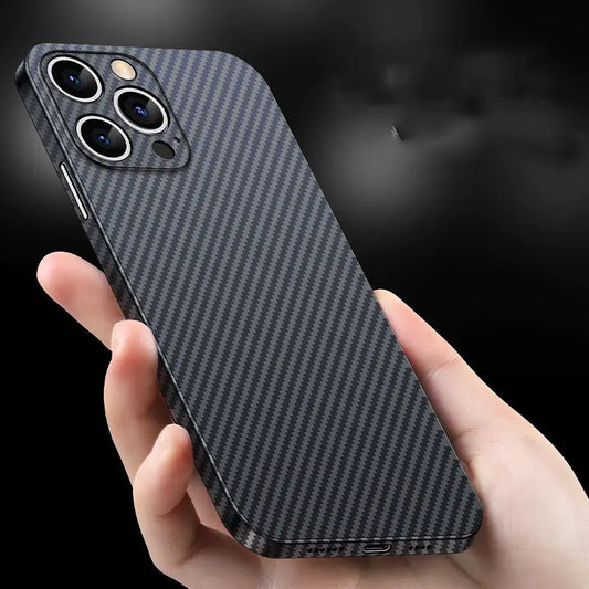 All iPhone Pro Max Carbon Fiber Pattern Ultra-Thin Case