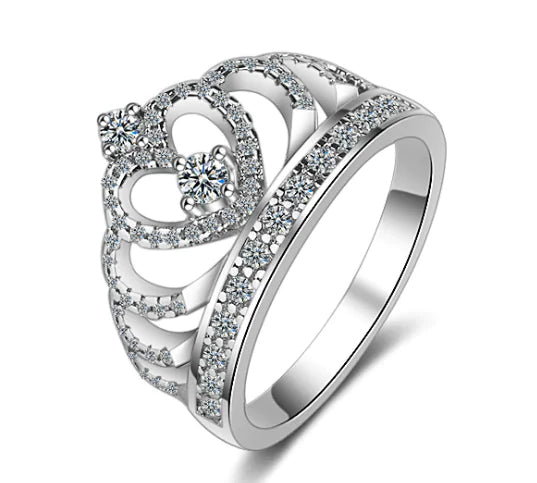Crown Ring with Diamond Accents Jewelry