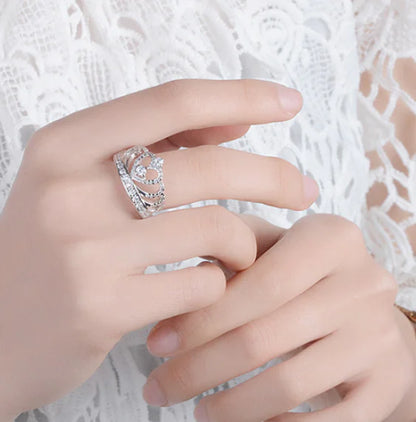 Crown Ring with Diamond Accents Jewelry