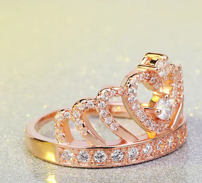 Crown Ring with Diamond Accents Jewelry