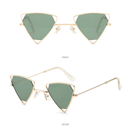 Triangle European Sunglasses with Metal Frame
