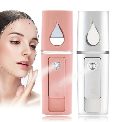 20ml Portable Nano Facial Sprayer - USB Rechargeable Handheld Face Steamer & Air Humidifier for On-The-Go Hydrating Skin Care