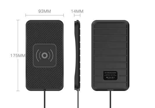 Car Wireless Charger with Anti-Slip Pad, 10W Fast Charge