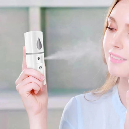 20ml Portable Nano Facial Sprayer - USB Rechargeable Handheld Face Steamer & Air Humidifier for On-The-Go Hydrating Skin Care